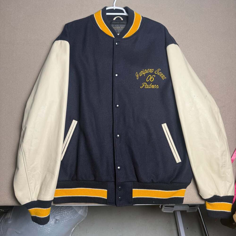 Golden Bear San Francisco Junipero Serra Padres 2006 Varsity Wool Leather Jacket